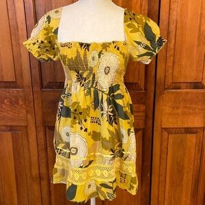 Rue21 Cotton Floral Stretch Off-Shoulder Mini Dress Spring/Summer, Vacation EUC